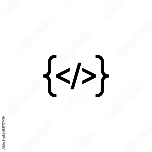 Black coding brackets on white.