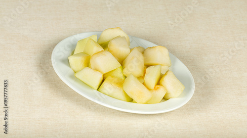 Sliced ​​and diced melon
