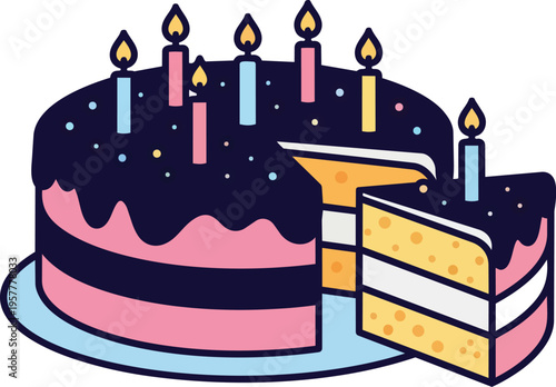 Hand-drawn open envelope with a love letter inside, sealed with a red heart wax seal and ribbon, symbolizing romance and communication.