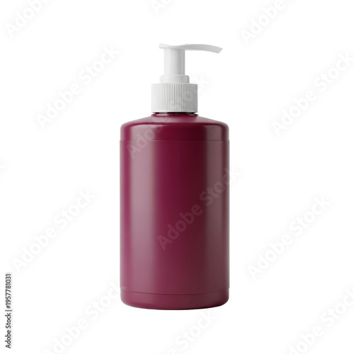 Maroon pump bottle isolated on transparent background