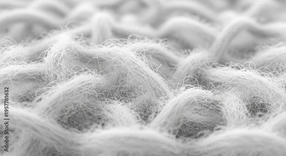 Obraz premium Extreme Macro of Soft White Textile Fiber Texture