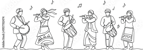 musicians playing traditional instruments