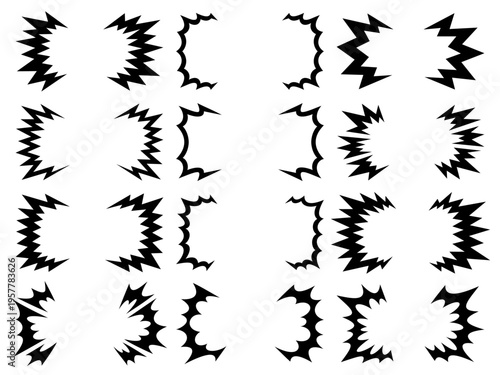 トゲトゲの両サイドシルエットフレームセット