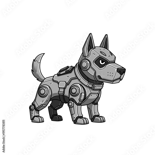 Robotic dog with metal body 1.