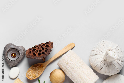 Spa composition with stones...
