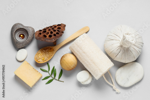 Spa composition with stones...