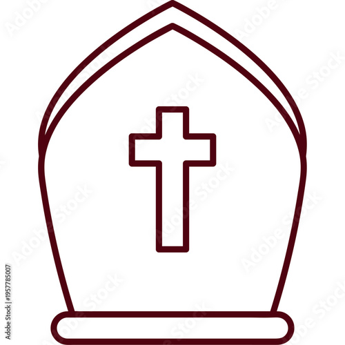 Christian Bishop Mitre Hat Religious Symbol