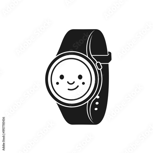 Smiling Watch Face Close Up.