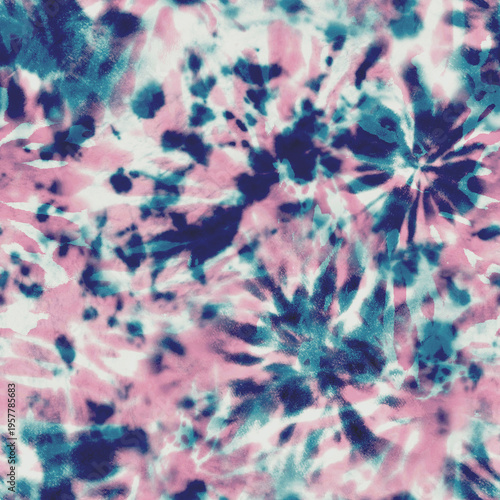 Soft Washed Tie Dye Seamless Pattern in Dusty Indigo and Blush