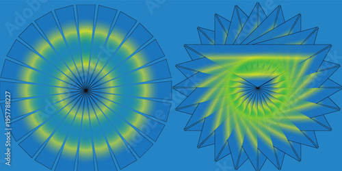 Comic background. Pop art texture. Starburst cartoon style. Anime design with explosion effect for print. Fun dot pattern. Blue backdrop with halftone gradient.