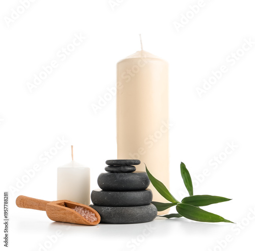 Spa composition with candle...