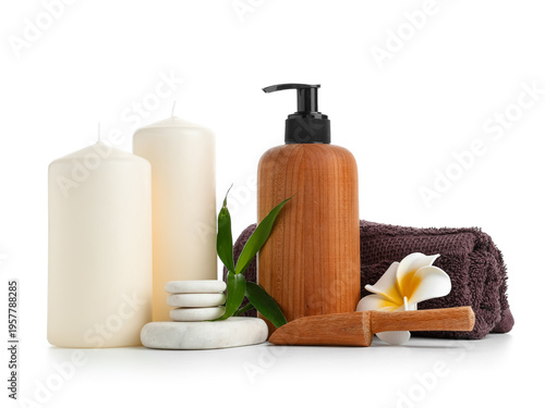 Spa composition with candle...