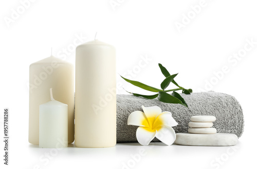 Spa composition with candle...