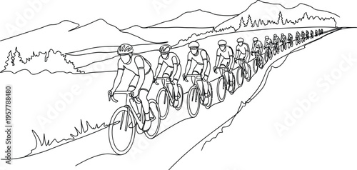cycling race in mountains