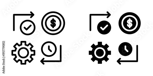 Efficiency icon, element icon for design branding, print, and digital media