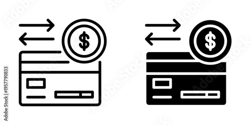 Transaction icon, element icon for design branding, print, and digital media