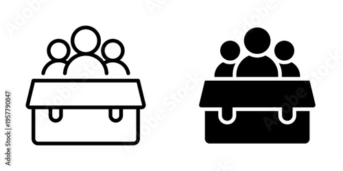 Employee icon, element icon for design branding, print, and digital media