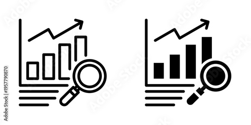 Market research icon, element icon for design branding, print, and digital media