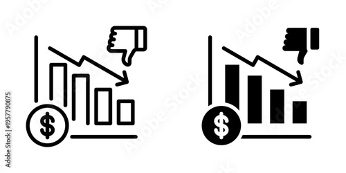 Disadvantage icon, element icon for design branding, print, and digital media