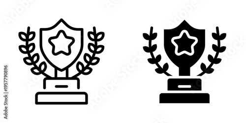 Trophy icon, element icon for design branding, print, and digital media