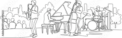 band playing music live on stage