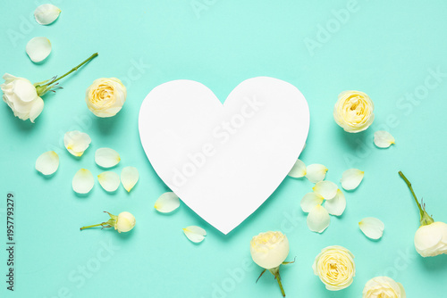 Paper heart with beautiful ...
