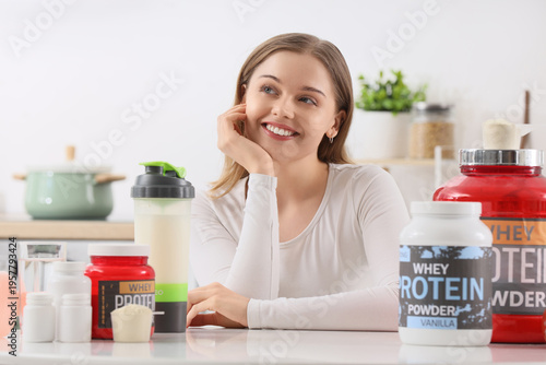 Sporty young woman preparin...