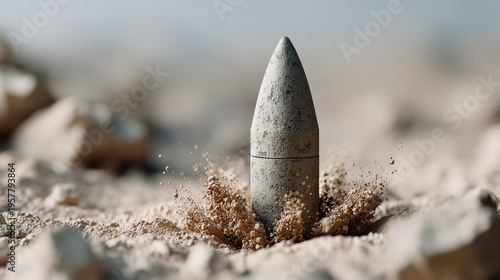 Bullet Impact in Arid Terra...