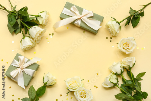 Frame made of beautiful whi...