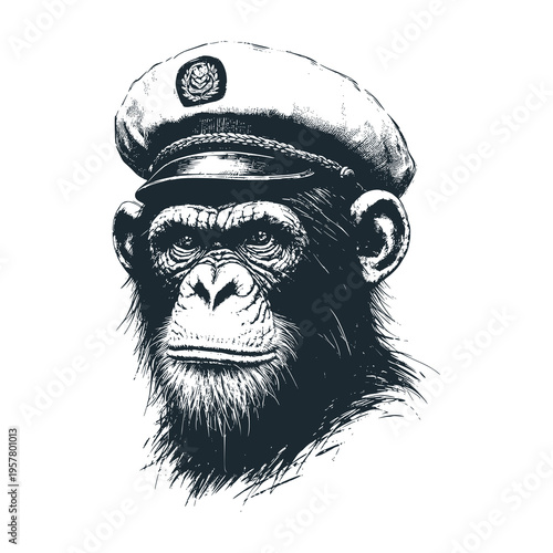 chimpanzee as ship captain
