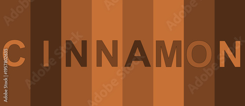  "CINNAMON" en lettres dégradées