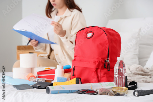 Emergency backpack with nec...