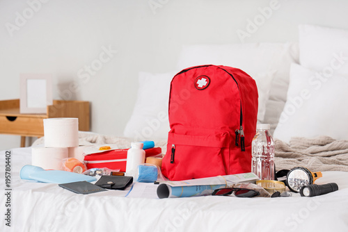 Emergency backpack with nec...