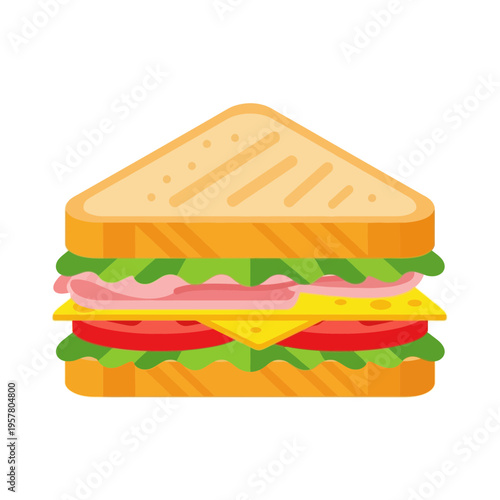 A cartoon illustration of a sandwich.