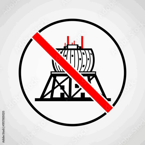 No oil drilling allowed sign.