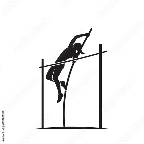 Athlete participating in high jump event.