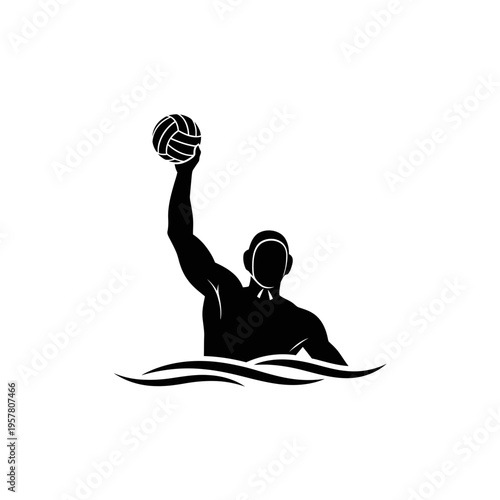 Water polo player throwing ball.