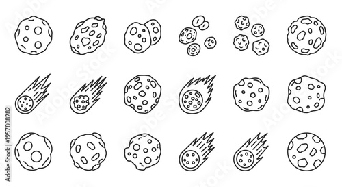 Collection of various cookie illustrations.