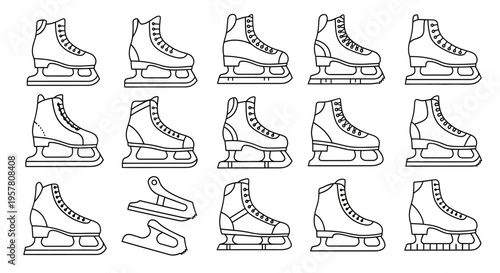 Collection of Ice Skating Skates.