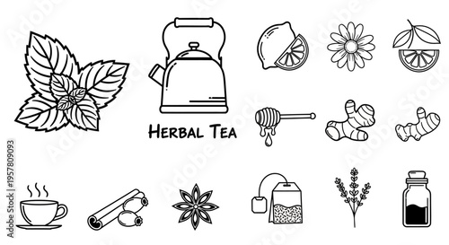 Herbal tea ingredients and preparation.