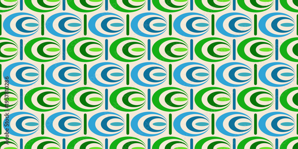 Fototapeta premium Abstract Pattern Green Blue Circles.