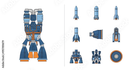 Robot parts and components assembly.