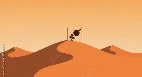 Man on a desert sand dune.