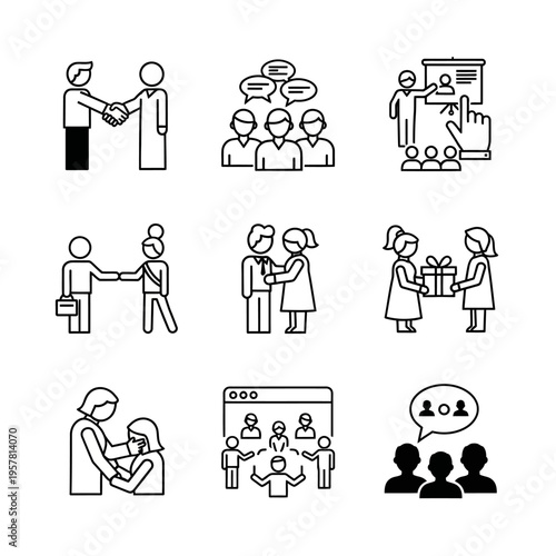 People interacting and communicating effectively.