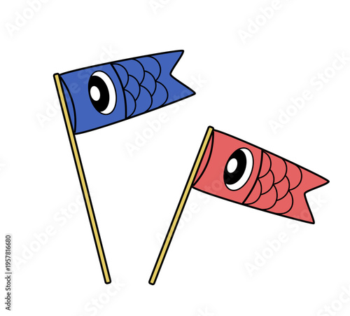 おもちゃの鯉のぼりのイラスト