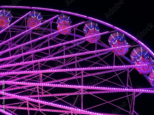colorful ferris wheel at night