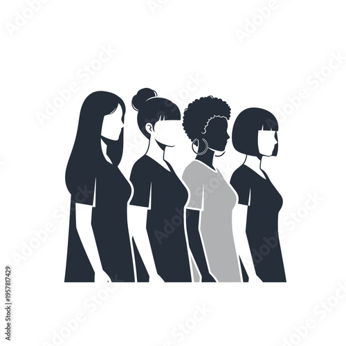 Diverse group of people standing together.