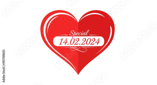 Valentine's Day 14.02.2024 Red Heart Symbol Love Celebration