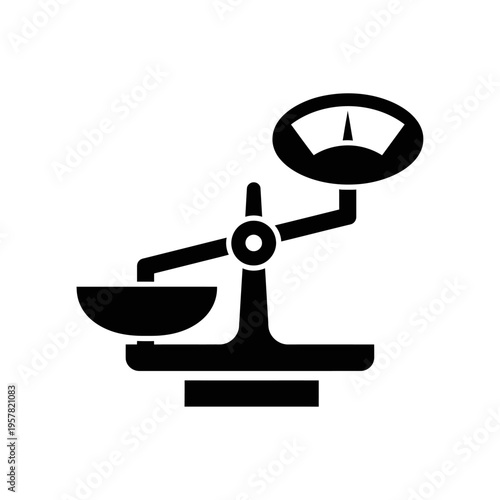 Black and white old fashioned scales.