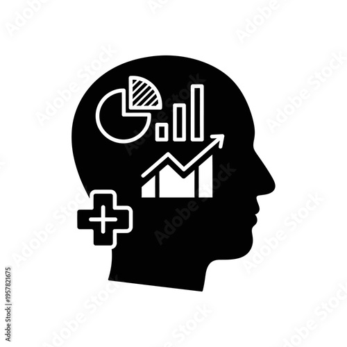 Black silhouette of a human head.